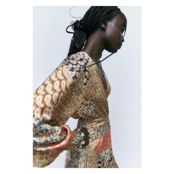 Zara NWT Multicolor Mini Dress - Size Medium - Picture 6 of 14